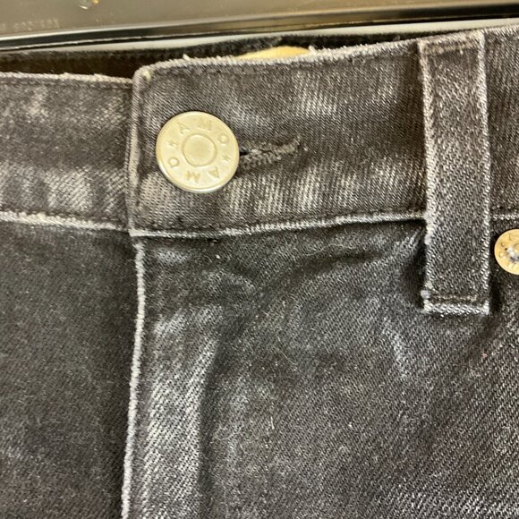 AMO Kate Jeans Mid-Rise Straight Leg 28 Muted Black Ink - Picture 5 of 11